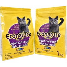 Econature Gurme Balıklı Kedi Maması 1 Kg*2 Adet