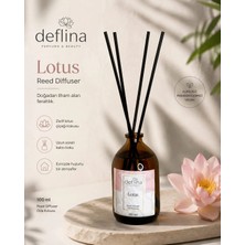 Deflina Kozmetik Lotus Çubuklu Oda Kokusu Esansiyel Uçucu Yağ Reed Diffuser 100 ml