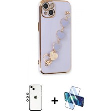Pileli Store Pilelistore™ iPhone 14 Kılıf Nova Işık Prime - Siyah 3D Antistatik Cam Ekran Koruyucu + Shine Kamera Lens - Gs