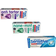 Fresh White Sensitive, Anti Tartar ve Nane Mint 3lü Set