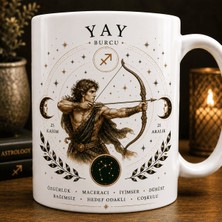 Art By Aslı Yay Burcu Kupa Bardak – Astroloji Temalı Premium Seramik Burç Kupası