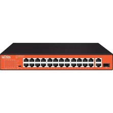 Wıtek 24PORT 200W Poe 10/100 Yönetilemez Switch Watchdog Özellikli WI-PS526GH
