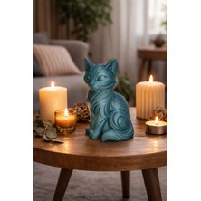 Triora Design Aura Serisi – Kedi Biblosu-Dekoratif Kedi Biblosu 22 cm x 16 cm – Modern Minimalist Ev Dekorasyonu – 3D Baskı Pla Obje