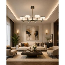 Yeni Model 8 Li Lüx LED Avize 3 Işık Seçeneği Ithal Model