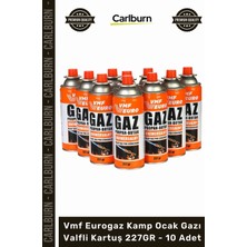Carlburn #ocakgazı Taşınabilir Pürmüz Propan Bütan Vmf Eurogaz Kamp Ocak Gazı Valfli Kartuş 227GR 10 Adet