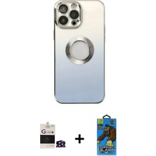 Pileli Store Pilelistore™ iPhone 14 Pro Max Kılıf Kutup Yansıma Özel Seri - Siyah 18D Cam Ekran Koruyucu + Bilvis Titan Kamera Lens - Dnmr