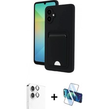 Pileli Store Pilelistore™ Galaxy A06 Kılıf Vadi Çizgi Prime - Siyah 3D Antistatik Seramik Nano Ekran Koruyucu + Raze Metal Kamera Lens - Gs