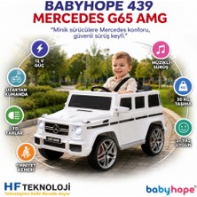 Babyhope 439 Mercedes G65 Amg Beyaz 12 V Uzaktan Kumandalı Akülü Jeep