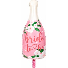 Haki Store Bride To Be Şampanya Şişesi Folyo Balon Bekarlığa Veda Parti Balonu 108X48 cm
