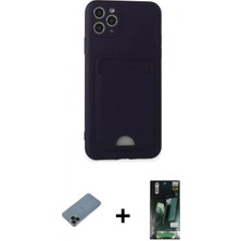Pileli Store Pilelistore™ iPhone 11 Pro Max Kılıf Vadi Çizgi Prime - Siyah 360 Mat Full Body Arka Koruyucu + Shine Kamera Lens Koruma Cam - Sh