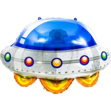Haki Store Ufo Folyo Balon Uzay Gemisi Temalı Doğum Günü Parti Balonu 71 cm