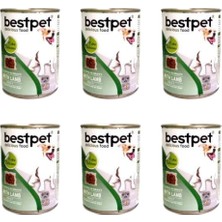 Bestpet Kuzu Etli Jöleli Köpek Konservesi 415 gr (6'lı Ekonomik Avantaj Paketi)