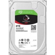 Seagate 8tb 3.5" 8tb Ironwolf ST8000VN004 7200 Rpm 256MB Sata-3 Nas Diski