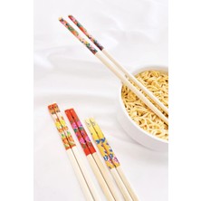 Colezium Bambu Chopstick Çubuk Yemek Çubuğu Yıkanabilir Tekrar Kullanılabilir (10 Çift- 20 Adet )
