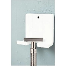 Usin Beyaz Yapışkanlı Traş Bıçak Bıçağı Jilet Kablo Cep Telefonu Tutucu Traş Bıçaklık Jiletlik Banyo Organizer