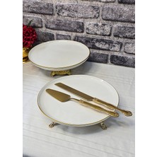 SEÇKİNEV Hünkâr Takımı: 26 cm Ikili Sunum ve Mat Gold Servis Seti