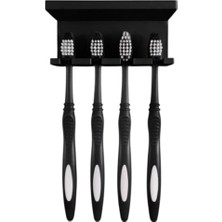 Usin Siyah Yapışkanlı Çok Amaçlı Diş Fırçası Jilet Jiletlik Asacağı Askılığı Askılık Diş Fırçalık Banyo Organizer