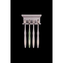 Usin Gri Yapışkanlı Çok Amaçlı Diş Fırçası Jilet Jiletlik Asacağı Askılığı Askılık Diş Fırçalık Banyo Organizer