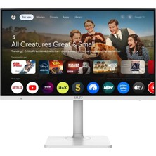 MSI Msı 27" Flat IPS Modern 1ms 60Hz Pivot Beyaz Smart Monitör (3840X2160) MD272UPSW