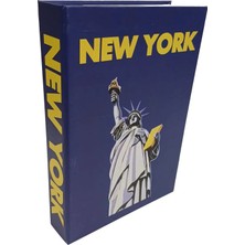 BseyStore 2025-676 New York Dekoratif Kitap Kutusu