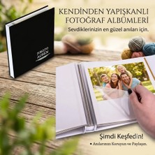 Siyah Yapışkanlı Deri Fotoğraf Albümü - 21.5 x 23.5  cm