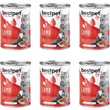 Bestpet Kuzu Etli Jöleli Yetişkin Kedi Konservesi 400 gr 6'lı Paket