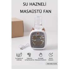 Hobbyrons Su Hazneli Nemlendirici Taşınabilir Şarjlı Masaüstü Ev Ofis Araç Soğutucu Fan Pervane Vantilatör