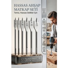 Transformacion 6'lı Yaprak Matkap Ucu Seti - Ahşap Plastik Panç Delme Uçları (10-25mm) 721780