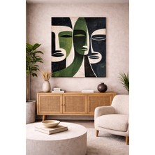 Othello Art Soyut Yüzler Kanvas Tablo – Modern Minimalist Duvar Dekoru (Geometrik Tasarım, Salon & Ofis)