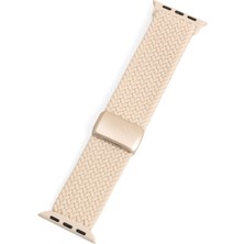 Quse Apple Watch Series 10/11 42MM & 41MM-40MM-38MM ile Uyumlu Manyetik Ayarlanabilir Örgü Kordon, Yıldız Işığı