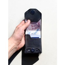 MAT DERİ Erkek Cüzdanı Gerçek Deri Nakit & Kart Tasarım Minimal isim Baskılı Viral Cüzdan Gri