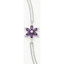 Parmas Design Lotus Çiçeği Minimal 925 Ayar Gümüş Kadın Hediye Bileklik 01784
