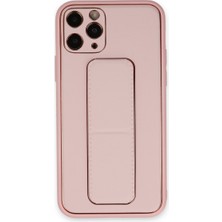 Renas Store Iphone 11 Pro Max Kılıf Coco Deri Standlı Kapak - Pembe