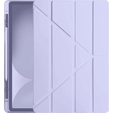 Renas Store Ipad Pro 11 (2024) Kılıf Kalemlikli Hugo Tablet Kılıfı - Lila