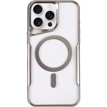 Renas Store Iphone 11 Pro Max Kılıf Boyi Magsafe  Kapak - Gümüş