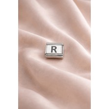 Renas Store “r” Harf Charm – Çelik Bileklik Modülü, Kişiye Özel Harf Aksesuarı
