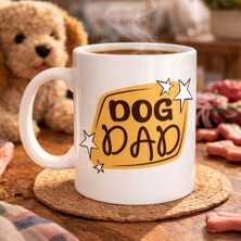 Renas Store Dog Dad Kupa Model 184 – Köpek Babası Temalı Porselen Kahve Kupası – Köpek Severlere Özel Hediyelik