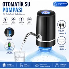 Eser Ticarett USB Şarjlı Otomatik Damacana Su Pompası 1200 Mah Çift Motorlu Su Pompası