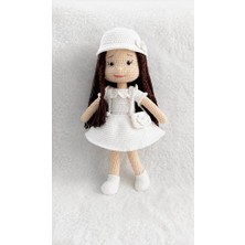 Beyaz Nisanur Bebek Amigurumi Organik Oyuncak