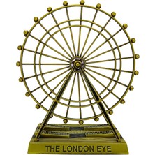 Dünyadan Hediyeler Vintage Metal Ingiltere Dönme Dolap Xl 21CM Bronz London Eye Biblo No.1