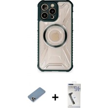 Pileli Store Pilelistore™ iPhone 12 Pro Max Kılıf Kutup Modern - Şeffaf Uv Polymer Nano Ekran Koruyucu + Shine Kamera Lens Koruma Cam - Gı