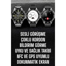 Renas Store Mey Ithalat® Akıllı Saat Titreşimli Pusula Nabız ve Tansiyon Ölçer Nfc Uyumlu