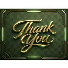 Metalik Neon Thank You Kartı 100 Adet | Modern Paket Içi Teşekkür Kartı | 8x5 cm