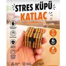 Celsen Home 1 Adet Volkanik Renkli & Rengarenk Katlaç- Infinity Cube - Sonsuz Küp & Stres Küpü - Hareketli Küp- Fidget