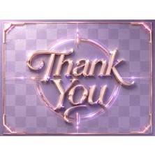 Metalik Neon Thank You Kartı 100 Adet | Modern Paket Içi Teşekkür Kartı | 8x5 cm