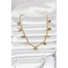 Renas Store Mey Ithalat® 316L Çelik Gold Renk Yaşam Ağacı Model Kadın Kolye