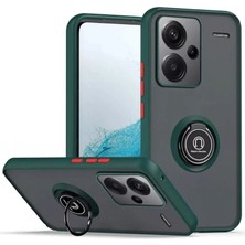 Renas Store Mey Ithalat®   Redmi Note 13 Pro Plus Kılıf Montreal Yüzüklü Silikon Kapak - Yeşil
