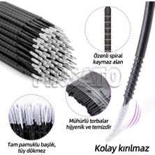Fırsato 100 Adet Uzun Micro Brush Seti - Çok Amaçlı Makyaj, Kirpik Lifting, Kaş Laminasyonu, Tırnak Tasarım, Elektronik Detay Temizlik Fırçası