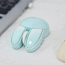 Renas Store Tavşan Figürlü Kablosuz Mouse Pil Dahil Etiket Hediyeli Mavi