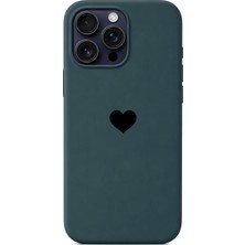 3gen Case iPhone 13 Pro Kalp Logolu Lansman Kılıf Içi Kadife Kaplamalı Kamera Yükseltili Silikon Kapak